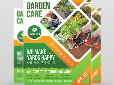 Garden Services Flyer Design Template clean cleaning design dirt drainage dust flowers flyer garden gardening grass grime rust insect insect spray irrigation landscape landscaping lawn lawn mowing poster