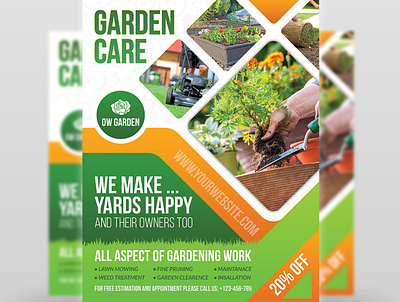 Garden Services Flyer Design Template clean cleaning design dirt drainage dust flowers flyer garden gardening grass grime rust insect insect spray irrigation landscape landscaping lawn lawn mowing poster