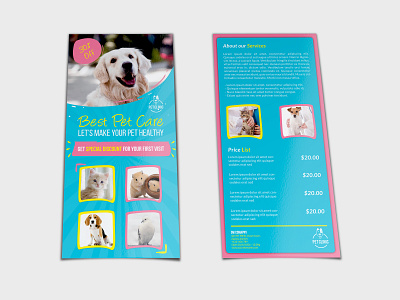 Pet Care Center Flyer DL Size Template