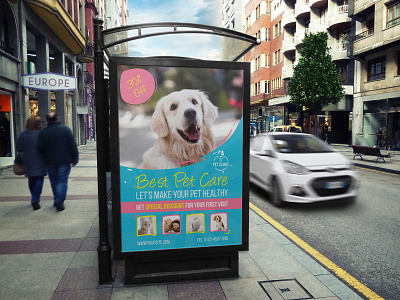 Pet Care Center Poster Template animal animal hotel animals brochure care cat clean clinic creative doctor dog flyer health home animals hospital leaflet medical nurse patient pet