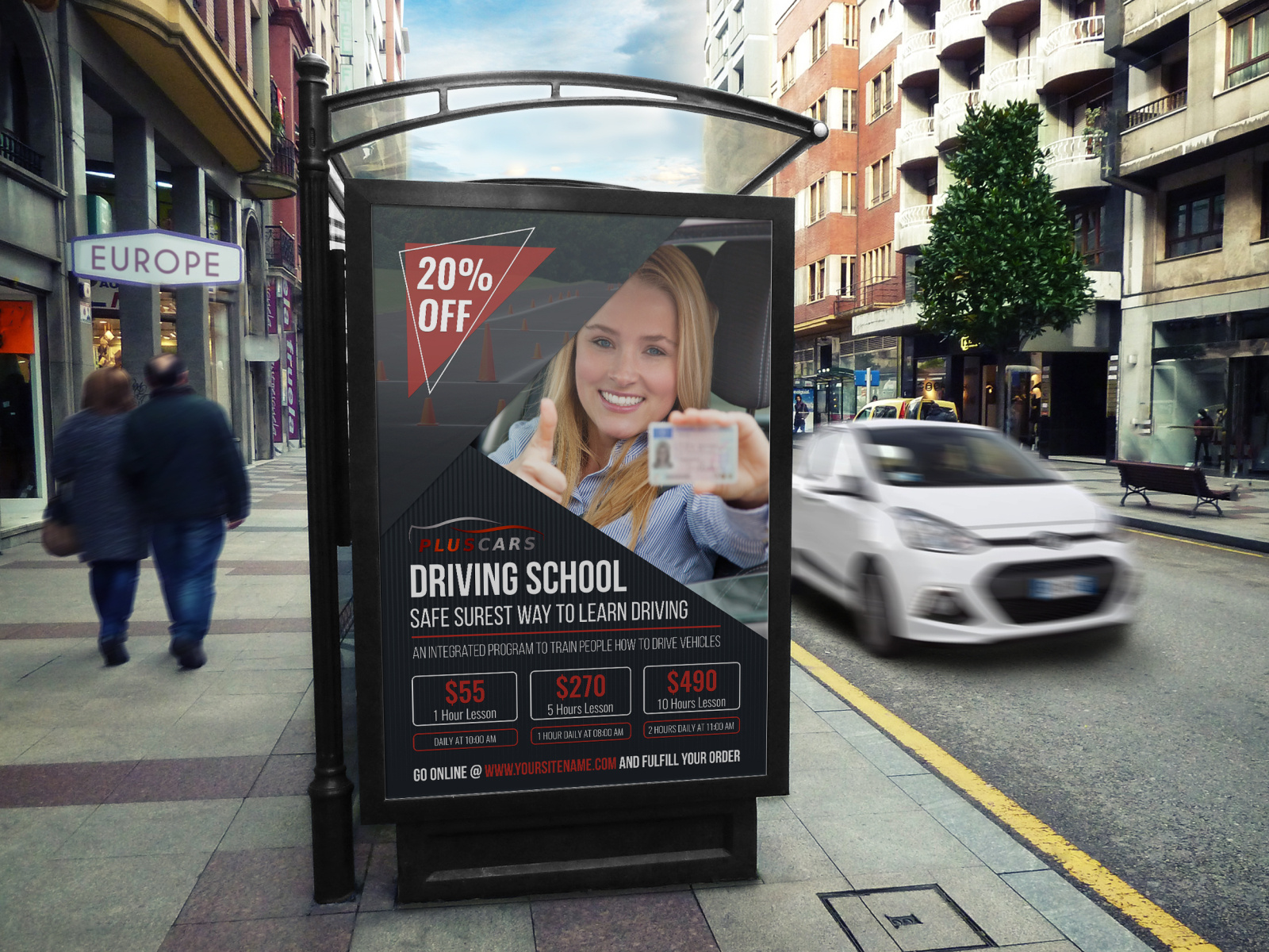Driving School Poster Template by OWPictures on Dribbble