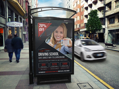 Driving School Poster Template driving school dsa flyer flyer template green grey leaflet learning course learning school modern orange professional psd red school stationary teacher template trainer training center