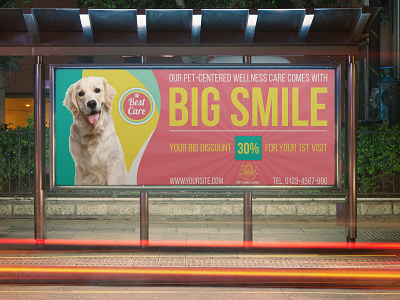 Pet Care Center Billboard Template