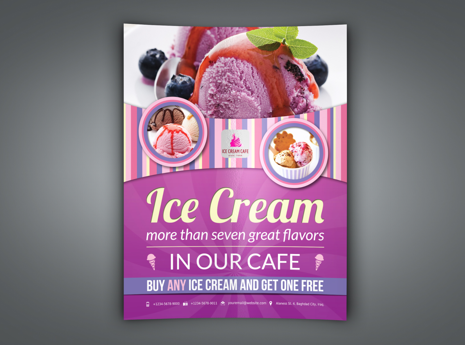 Ice Cream Flyer Bundle Template by OWPictures on Dribbble