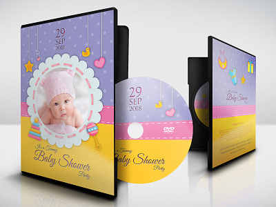Baby Shower Party DVD Cover Template baby baby shower baby shower dvd ceremony child children disc covers dvd dvd covers dvd template event girl boy kid kids kids dvds party pink shower shower ceremony template