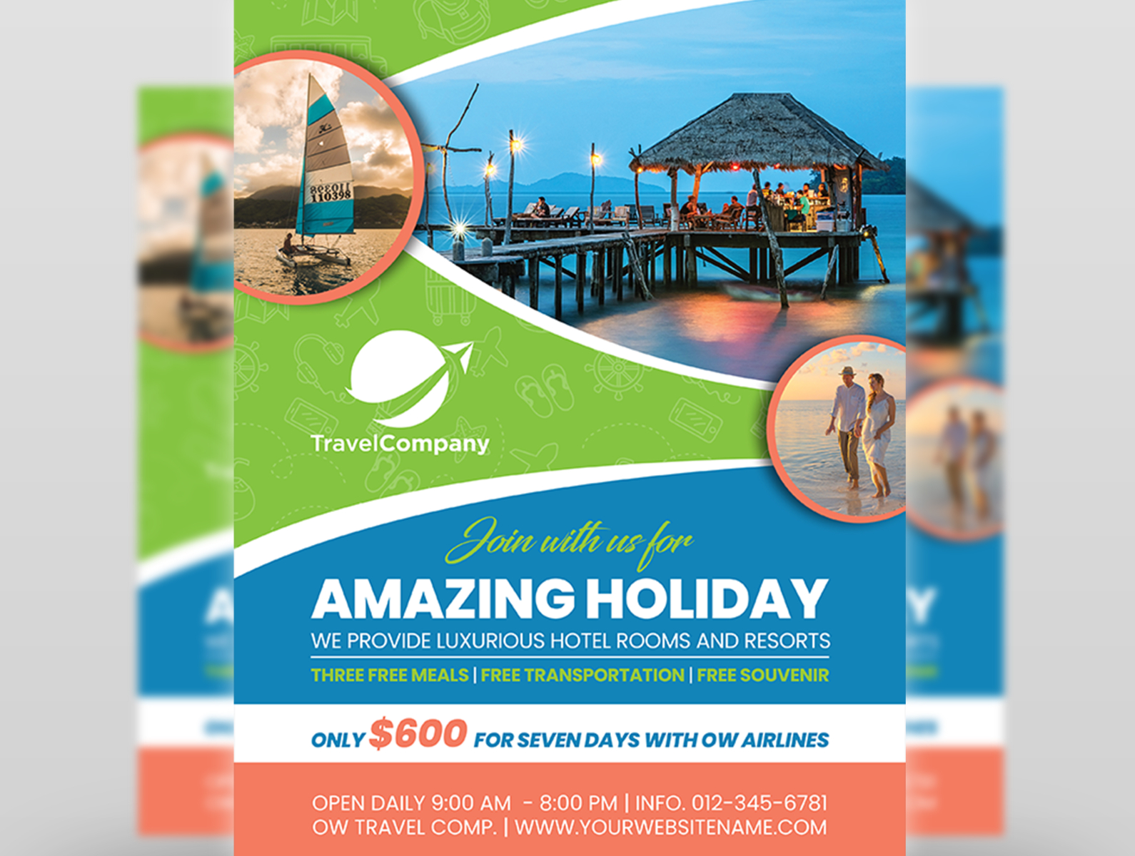 Tour and Travel Flyer Template by OWPictures on Dribbble With Regard To Tour Flyer Template