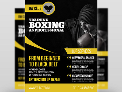 Boxing Training Flyer Template