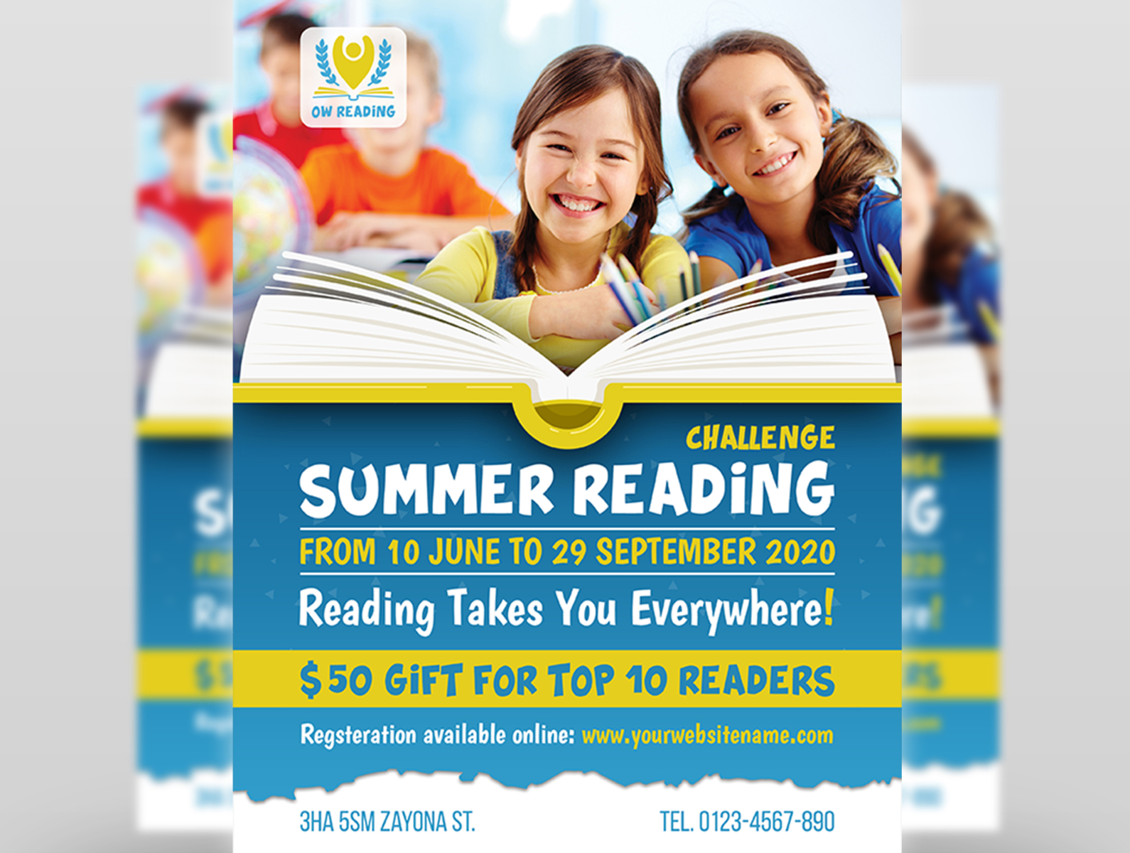 Summer Reading Flyer Template by OWPictures on Dribbble