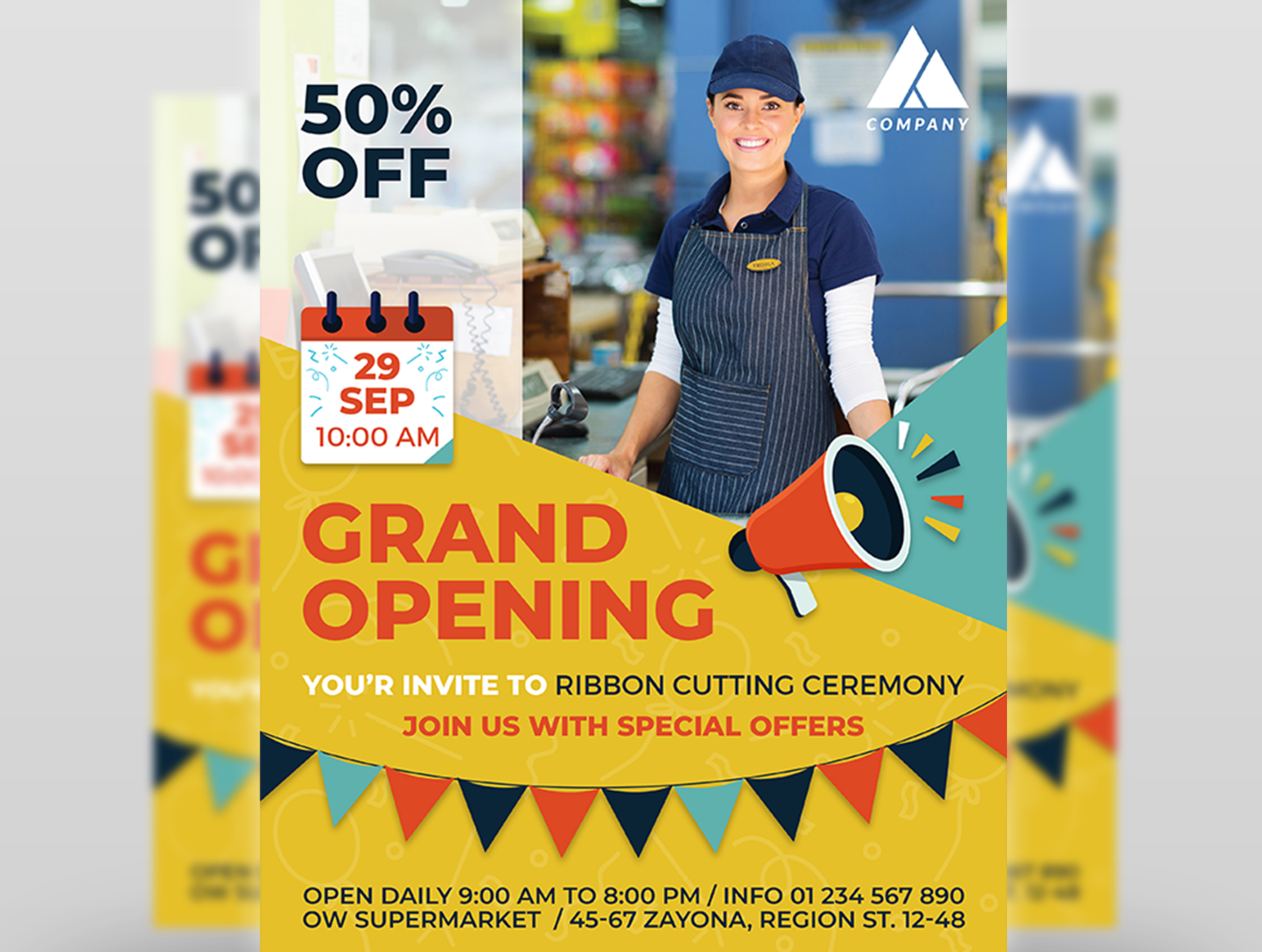 Grand Opening Flyer Template by OWPictures on Dribbble With Now Open Flyer Template