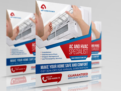 Air Conditioner Repair Service Flyer Template By Owpictures On Dribbble