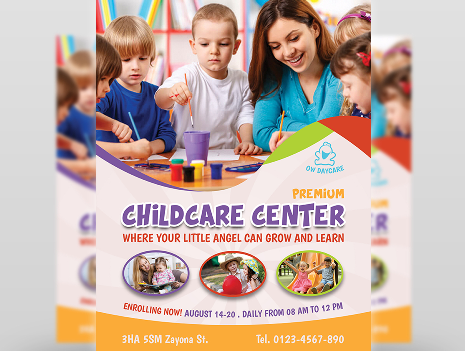 Child Care Daycare Flyer Template by OWPictures on Dribbble In Daycare Flyer Templates Free