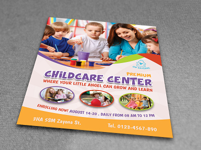 Child Care Daycare Flyer Template by OWPictures on Dribbble