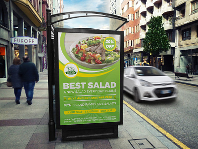Salad Restaurant Poster Template