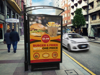 Burger Restaurant Poster Template