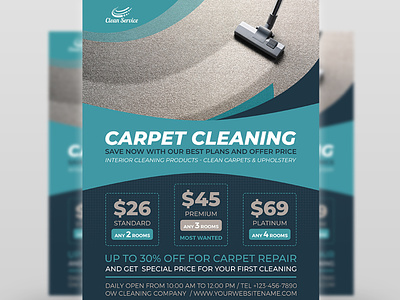 Carpet Cleaning Services Flyer Template