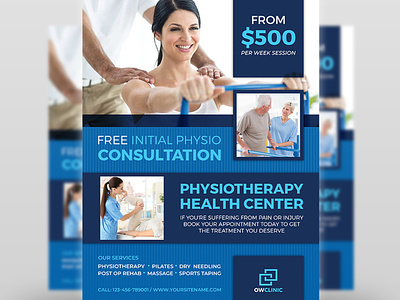 Physiotherapy Clinic Flyer Template