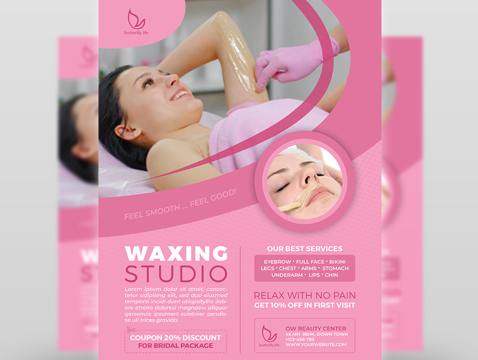 Waxing Flyer Template by OWPictures on Dribbble