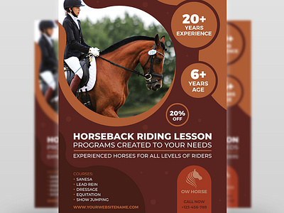 Horseback Riding Lesson Flyer Template