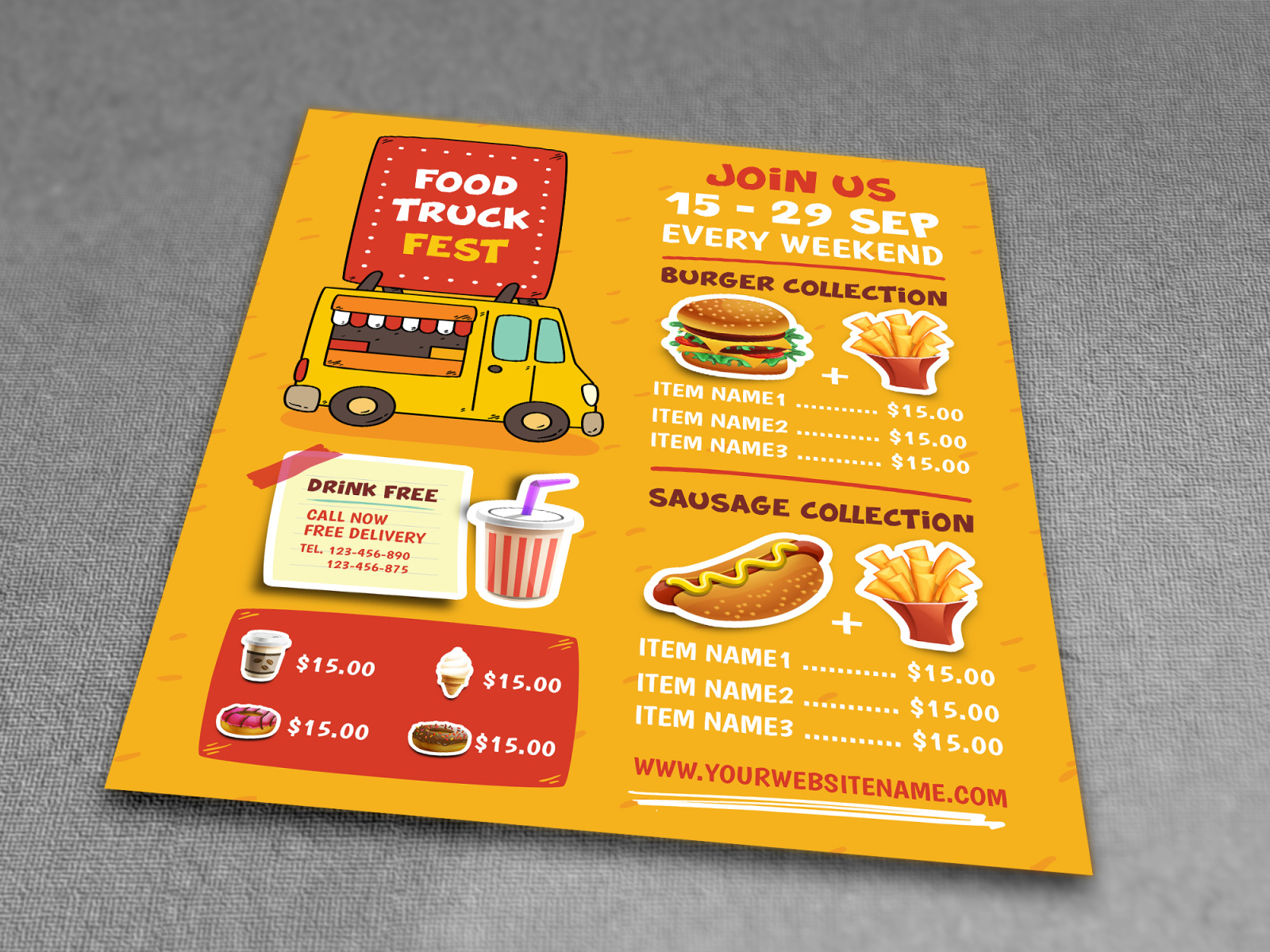 Food Truck Menu Template