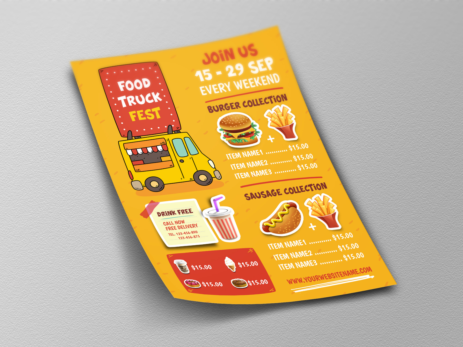 Food Truck Menu Template