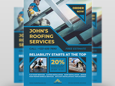 Roofing Services Flyer Template