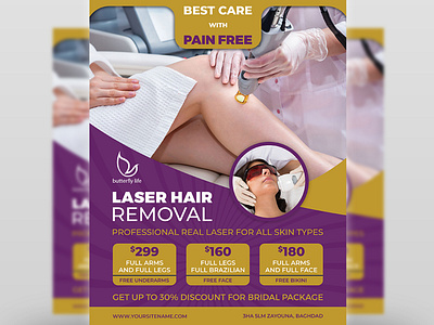Laser Hair Removal Flyer Template