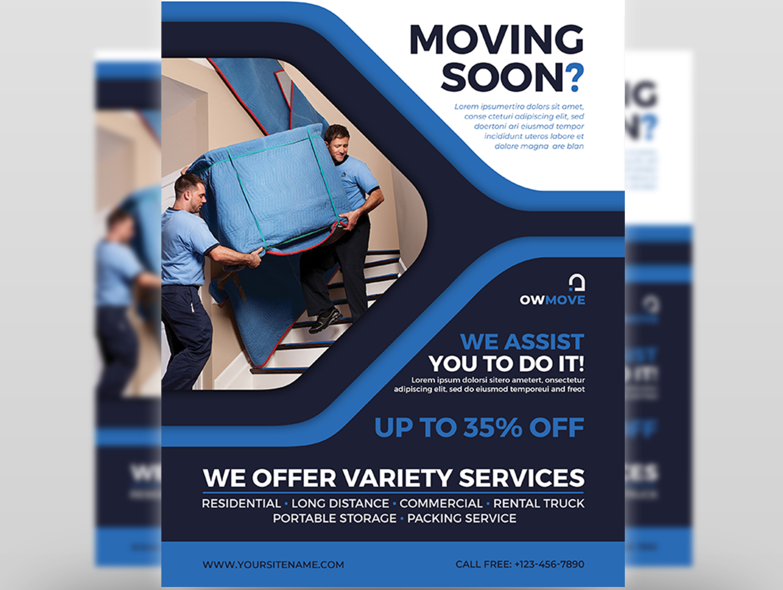 Moving House Services Flyer Template by OWPictures on Dribbble Pertaining To Moving Flyer Template