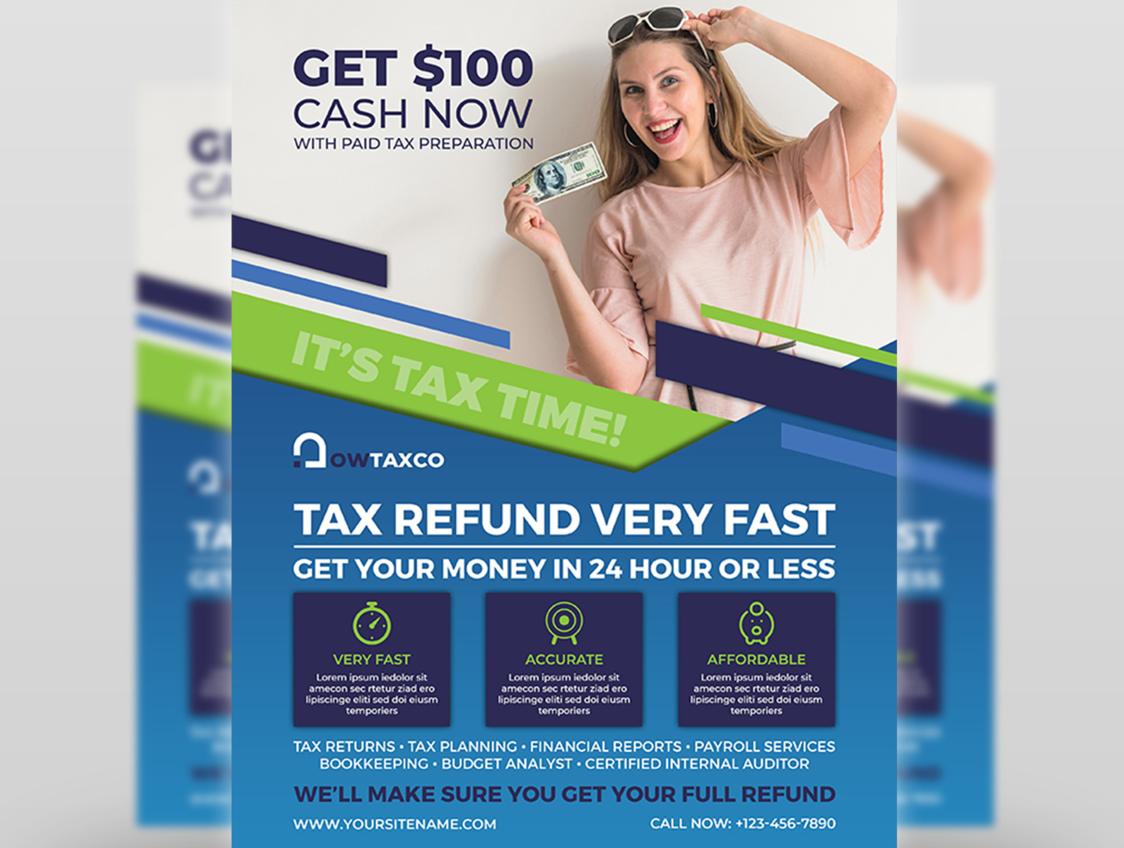 Tax and Accounting Flyer Template by OWPictures on Dribbble