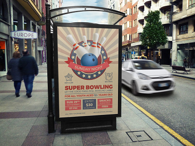 Bowling Poster Template