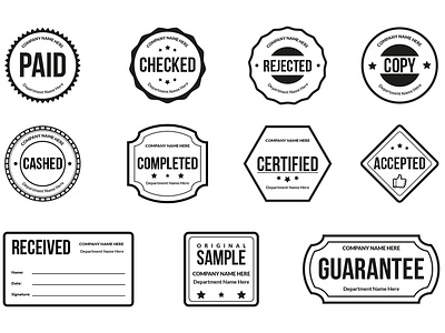 Rubber Stamp Collection Design Template Graphic by OWPictures