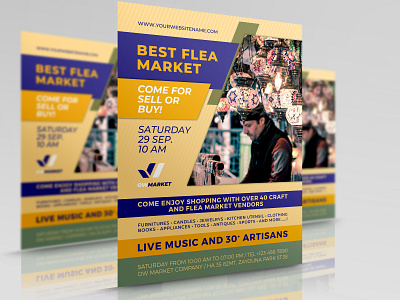 Flea Market Flyer Template ad advert antique market barter bazaar car boot sale charity shop farmer market flea garage sale indoor leaflet market outdoor pamphlet post poster rent seller