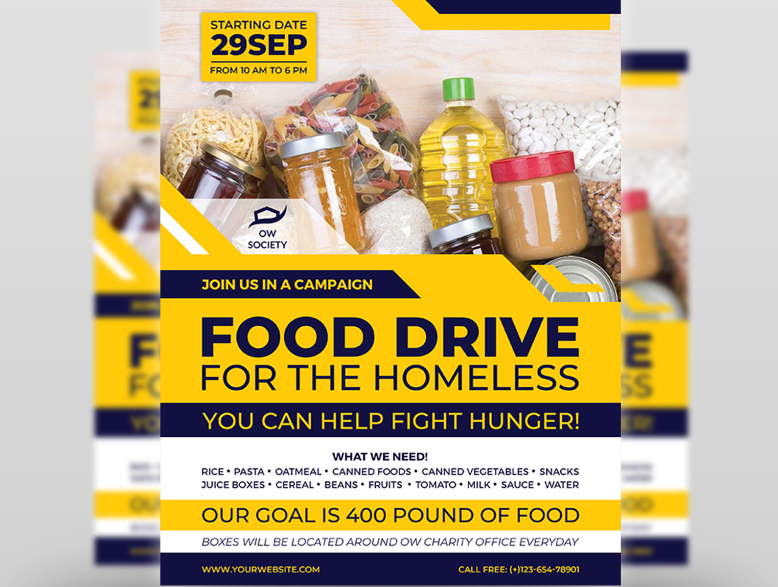 20 Homeless Food Drive Flyer Template by OWPictures on Dribbble Within Canned Food Drive Flyer Template