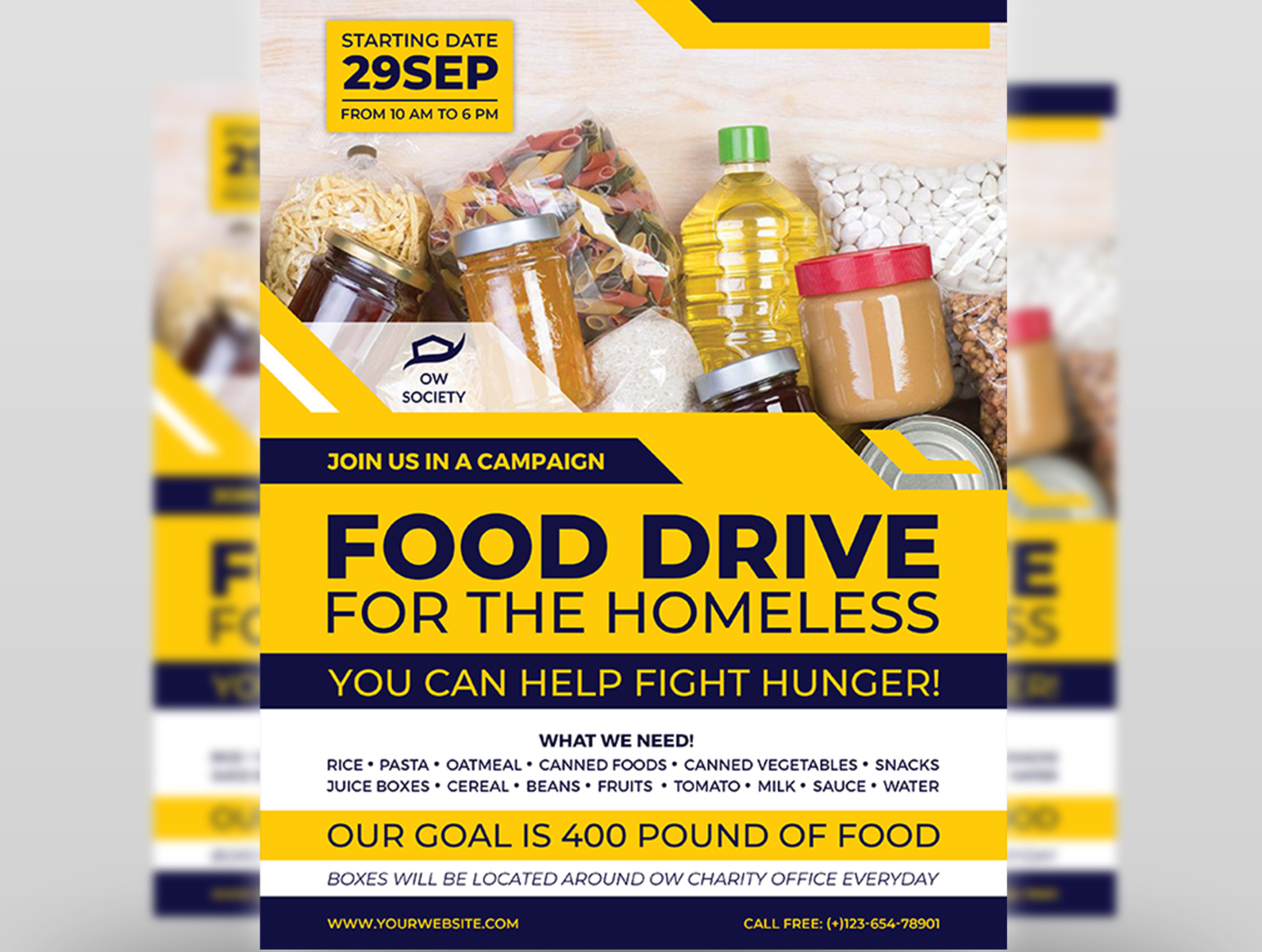 Food Drive Flyer Template Pdf