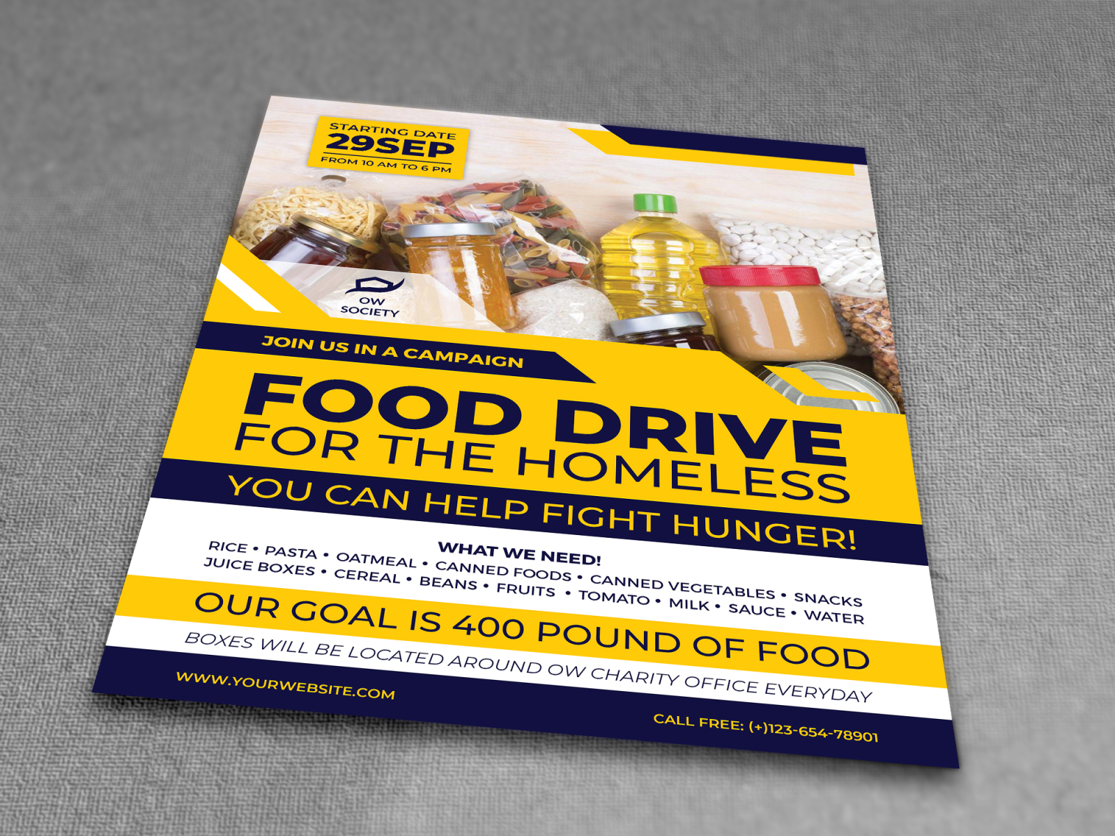 Food Drive Flyer Template from cdn.dribbble.com