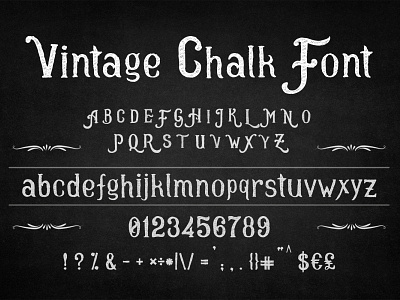 vintage font alphabet