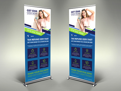 Tax and Accounting Signage Banner Roll Up Template