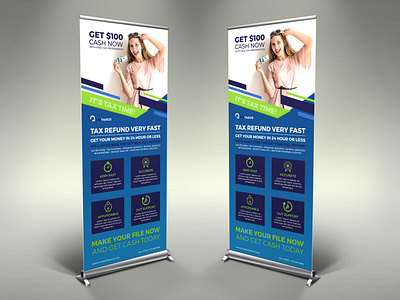 Tax and Accounting Signage Banner Roll Up Template