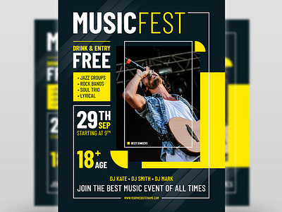 Music Fest Party Flyer Template