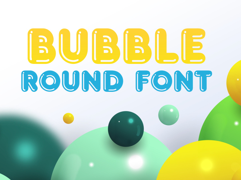 Bubble Rounded Font by OWPictures on Dribbble