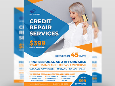 Credit Repair Services Flyer Template accounting american bank business commercial credit credit issue credit repair income tax incometax poster problem repair tax tax refund tax return taxes