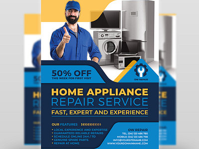 Home Appliance Repair Service Flyer Template