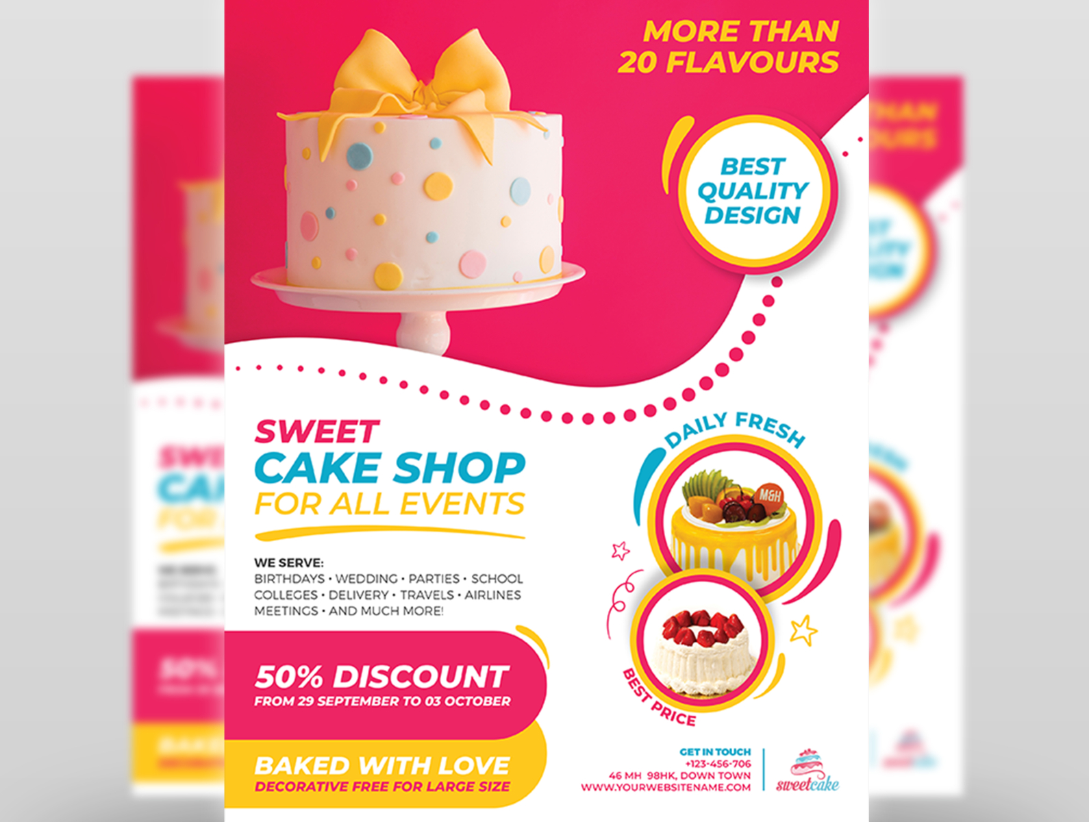Cake Flyer Template by OWPictures on Dribbble With Cake Flyer Template Free
