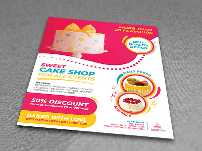 Cake Flyer Template by OWPictures on Dribbble