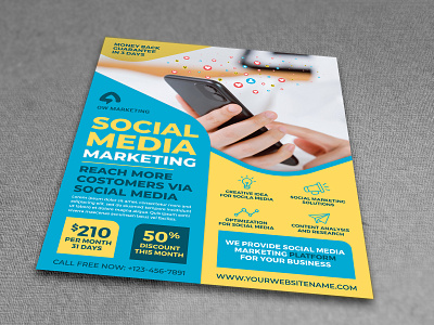 Social Media Marketing Flyer Template by OWPictures on Dribbble