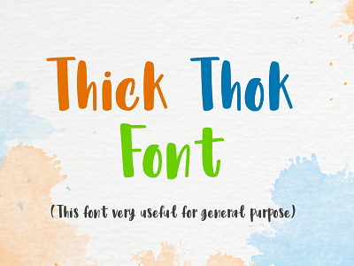 Thick Thok Font