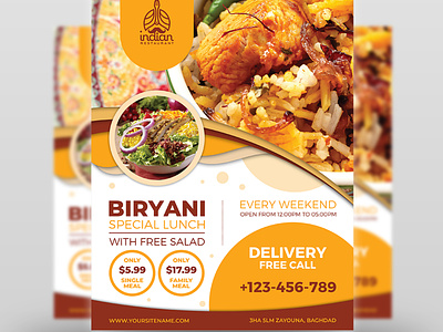 Biryani Restaurant Flyer Template
