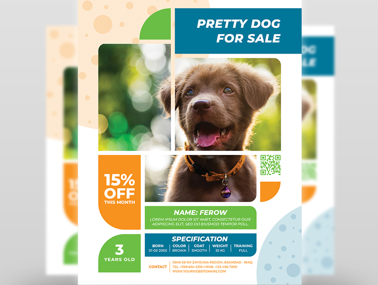 Puppies For Sale Flyer Template