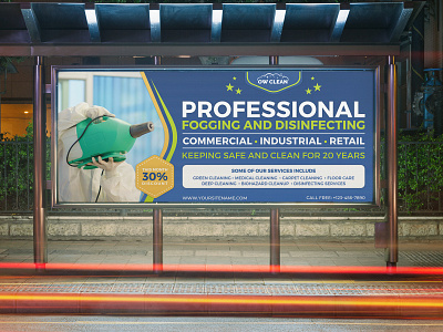 Disinfecting and Cleaning Services Billboard Template covid 9 covid19 glass clean home clean hotel clean house clean house cleaning flyers institute magazine maintenance office cleaning poster virus window