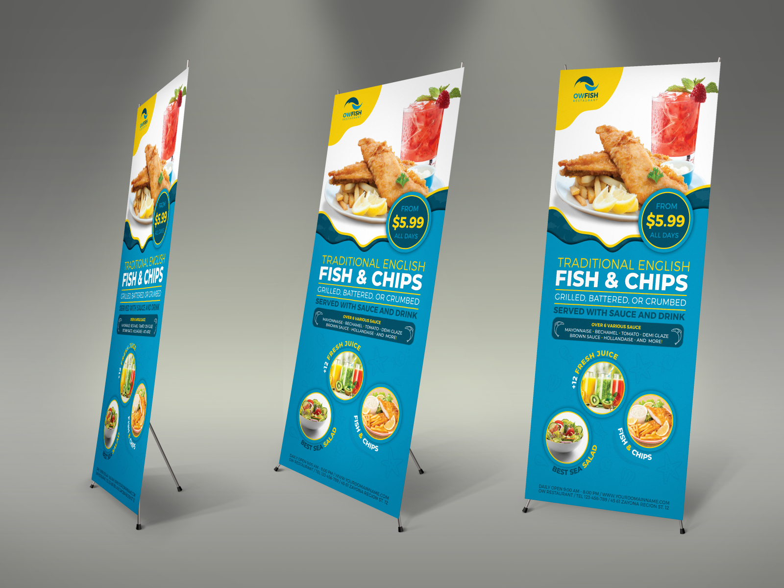 Fish and Chips Eat In Or Takeaway Heavy Duty PVC Banner Sign 3405 