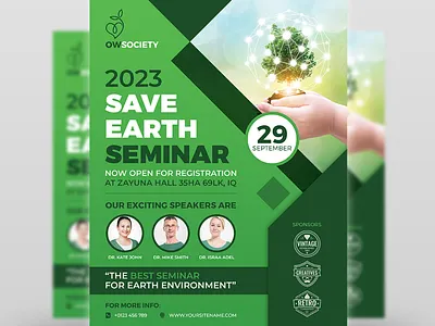 Environment Seminar Flyer Template earth eco environment environment poster environmental flyer template environmental posters flyer templates green leaflet meeting nature organic pollution poster save save earth seminar seminar flyer design seminar flyer examples